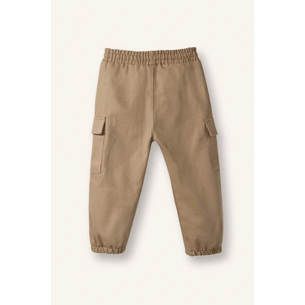 Defacto Erkek Bebek %100 Pamuk Kargo Fit Jogger Paça Pantolon