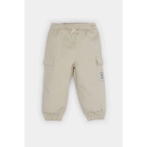 Defacto Erkek Bebek Beli Lastikli Kargo Cepli Gabardin Pantolon