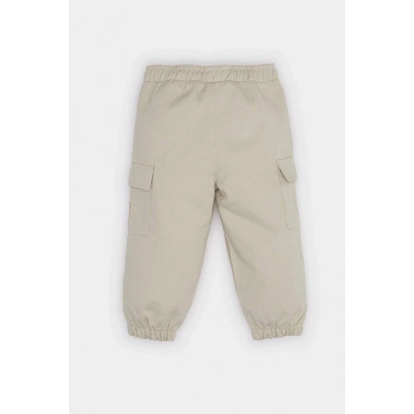 Defacto Erkek Bebek Beli Lastikli Kargo Cepli Gabardin Pantolon