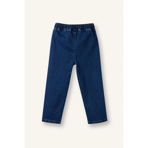 Defacto Erkek Bebek Düz Paça Beli Lastikli Basic Düz Jean Pantolon