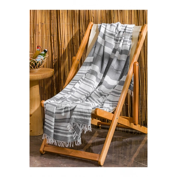 LC Waikiki Çizgi Detaylı Saçaklı Peştamal Havlu 90x165 Cm