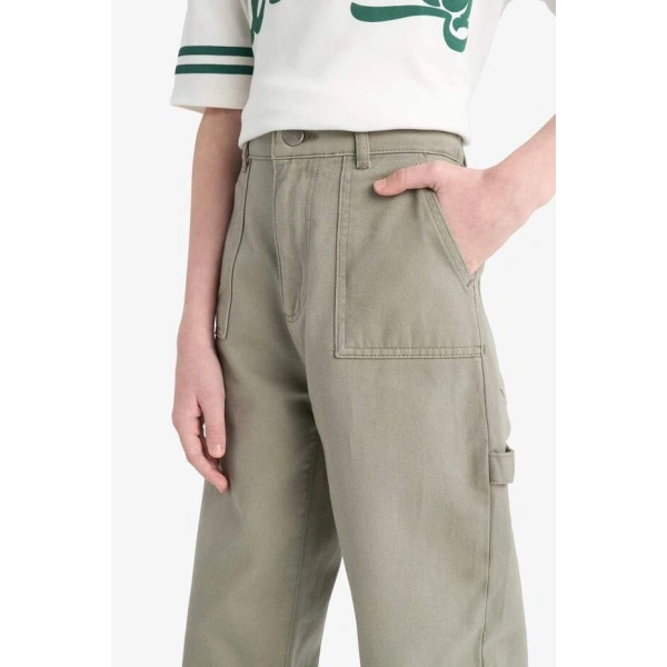 Defacto Erkek Çocuk Wide Leg Standart Paça Gabardin Pantolon