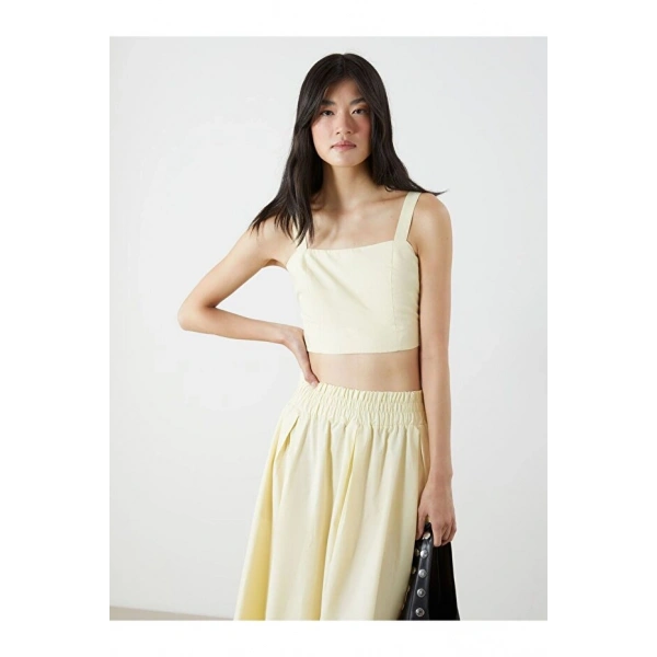 LC Waikiki Kadın Kare Yaka Askılı Crop