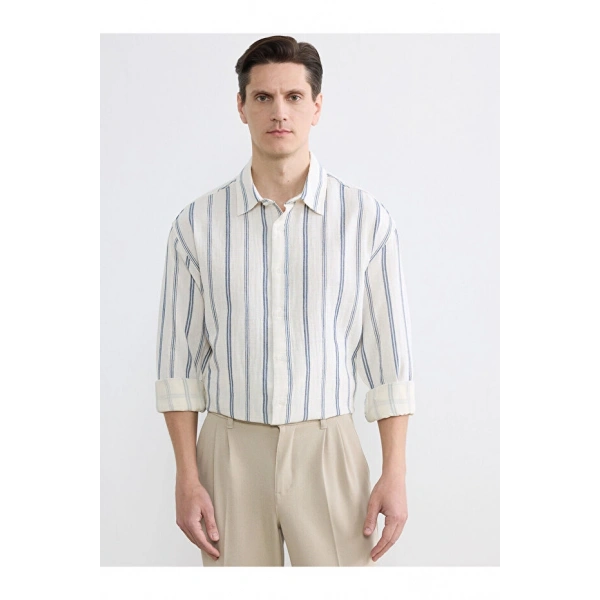 LC Waikiki Erkek Regular Fit Çizgili Gömlek