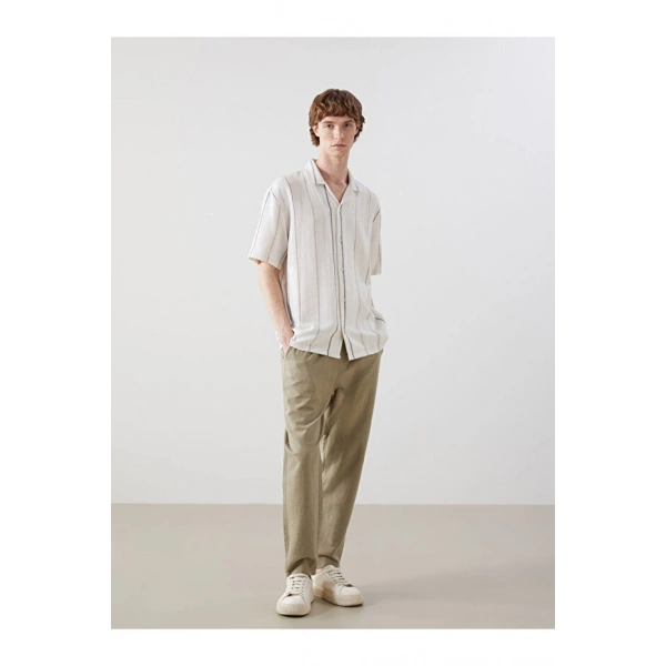LC Waikiki Erkek Regular Fit Kısa Kollu Çizgili Gömlek