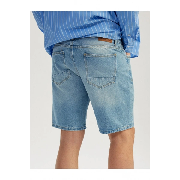 Koton Erkek indigo Jean Şort