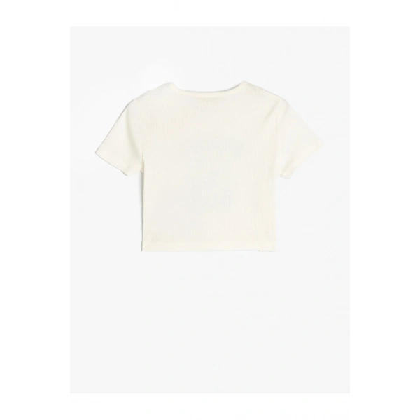 Koton Kız Çocuk Ekru T-Shirt
