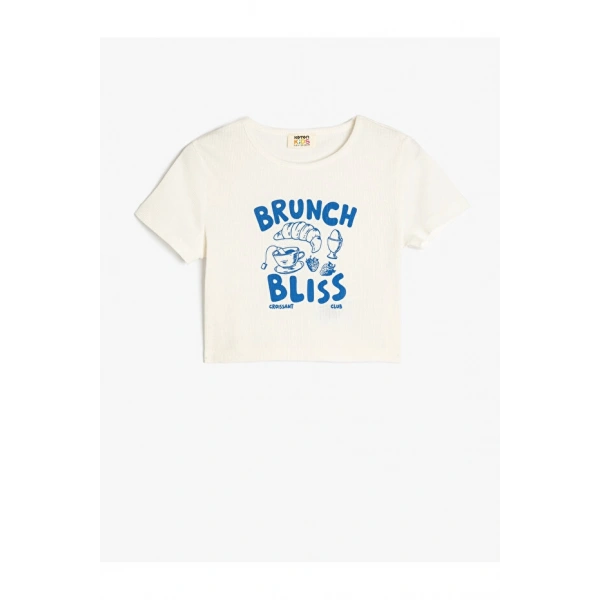 Koton Kız Çocuk Ekru T-Shirt