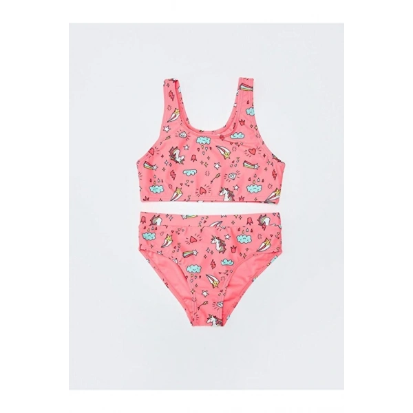 LC Waikiki Kız Çocuk Baskılı Bikini