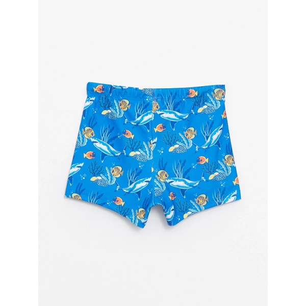 LC Waikiki Erkek Çocuk Mavi Hızlı Kuruyan Uv Korumalı Boxer Mayo