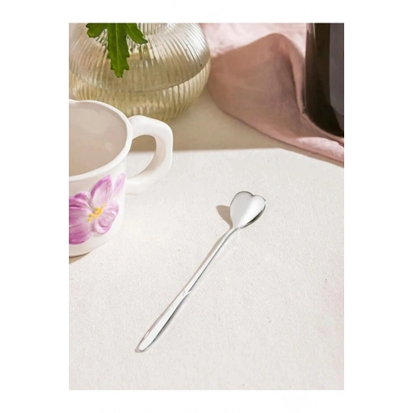 LC Waikiki Gri Kalp Figürlü Kaşık 6 lı