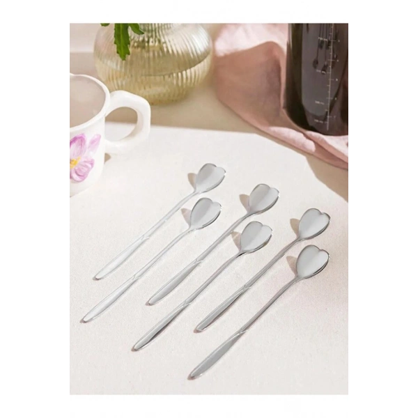 LC Waikiki Gri Kalp Figürlü Kaşık 6 lı