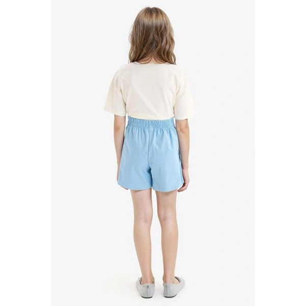 Defacto Gabardin Pileli Şort Etek Kız Çocuk