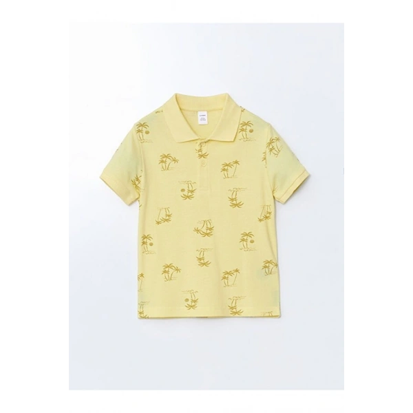 LC Waikiki Polo Yaka Baskılı Penye Erkek Bebek Tişört
