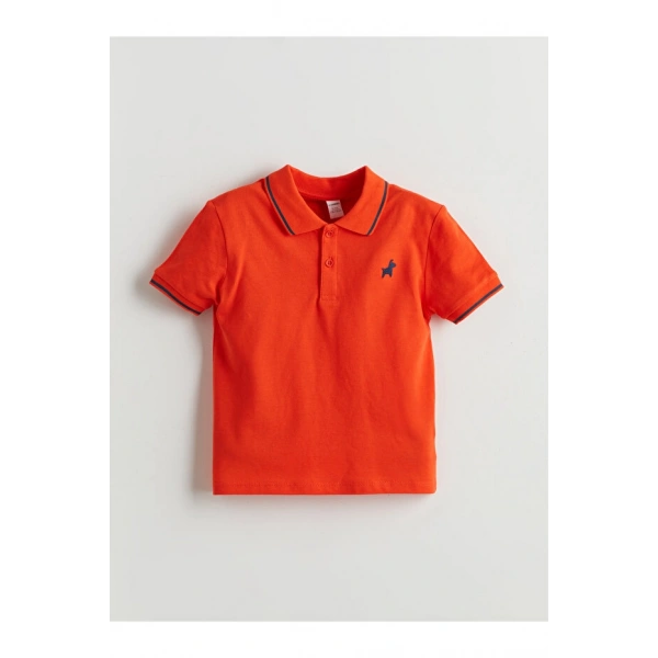 LC Waikiki Polo Yaka Nakışlı Erkek Çocuk Tişört