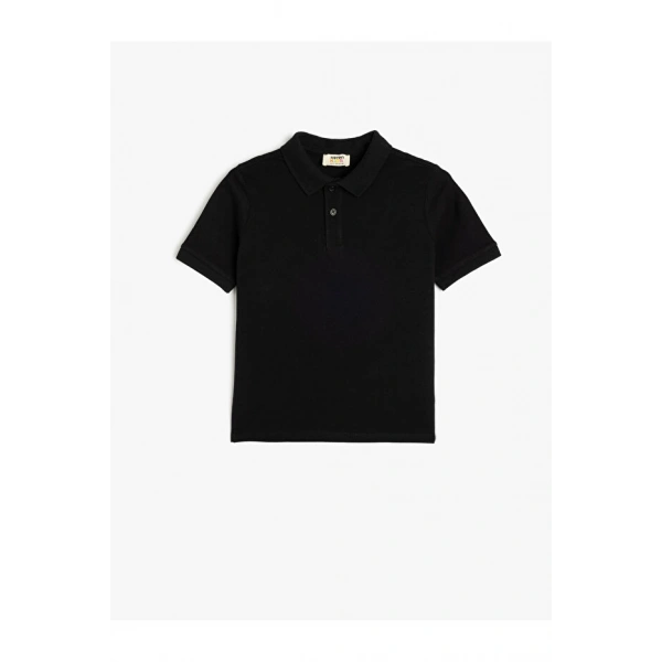 Koton Polo Tişört Kısa Kollu Dokulu Pamuklu