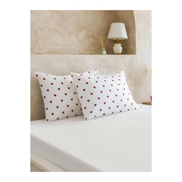 LC Waikiki Kalp Desenli Yastık Kılıfı 2 li 50x70 Cm