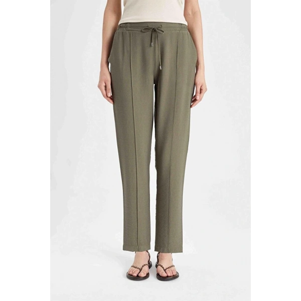 Defacto Jogger Pantolon Lastikli Bel Bağcıklı Basic Düz Paça