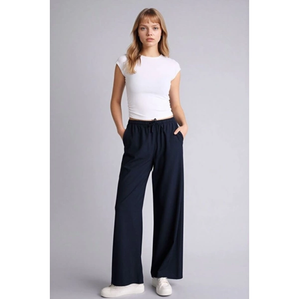 Defacto Wıde Leg Çift Cepli Normal Bel Standart Boy Pantolon