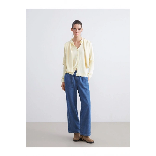 LC Waikiki Beli Lastikli Wideleg Kadın Jean Pantolon