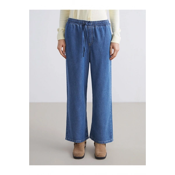 LC Waikiki Beli Lastikli Wideleg Kadın Jean Pantolon