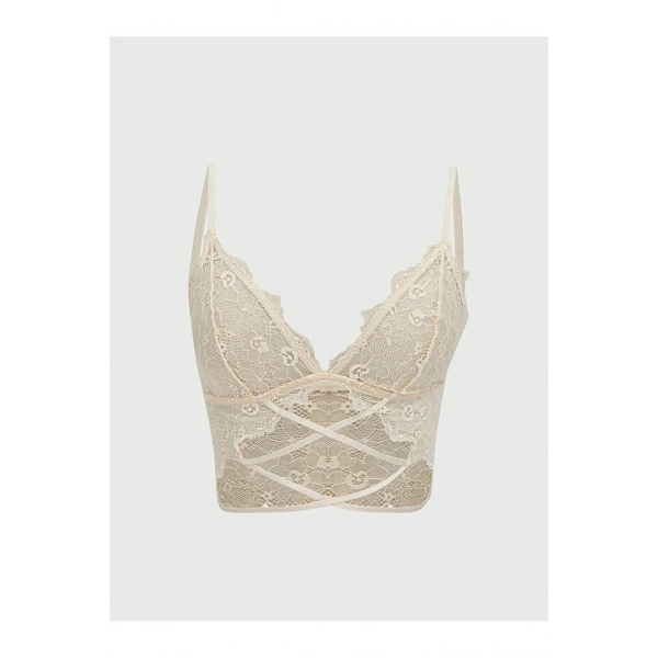 LC Waikiki Pembe Balensiz Dolgusuz Dantelli Fantezi Bralet