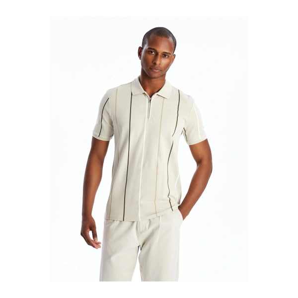 LC Waikiki Polo Yaka Kısa Kollu Çizgili Erkek Tişört