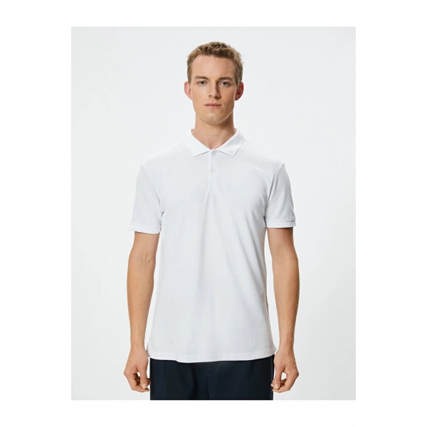 Koton Polo Yaka Tişört Slim Fit Düğmeli Kısa Kollu