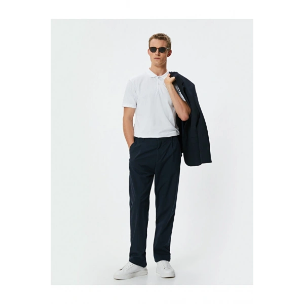 Koton Polo Yaka Tişört Slim Fit Düğmeli Kısa Kollu