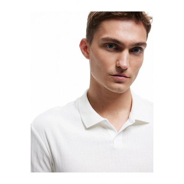 KOTON Koton Kısa Kollu Pamuklu Slim Fit Polo Yaka Tişört