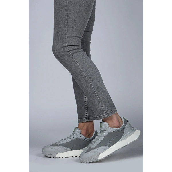 Jump Siyah - Beyaz Erkek Sneaker Günlük Spor Ayakkabı