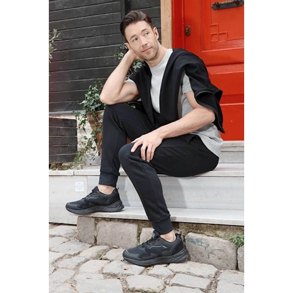Jump Siyah Erkek Sneaker Günlük Spor Ayakkabı
