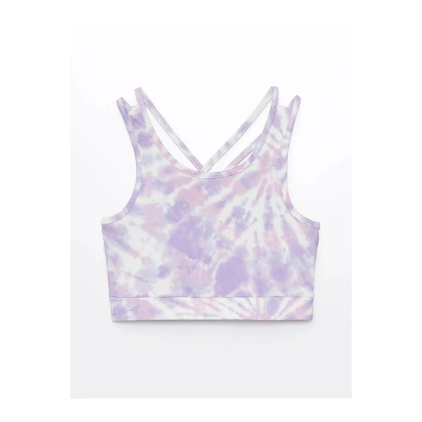 LC Waikiki U Yaka Batik Desenli Kız Çocuk Crop Atlet