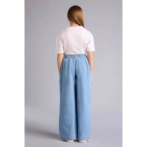 Defacto Wıde Leg Mavi Kız Çocuk Jean Pantolon