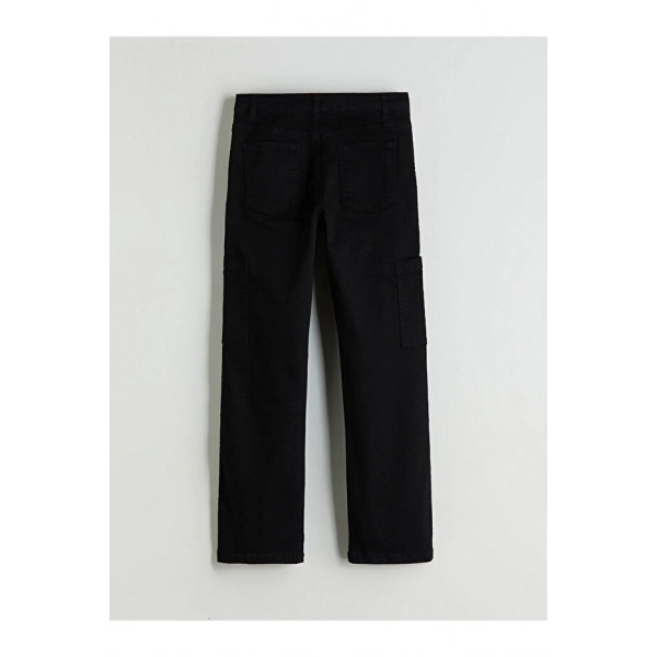LC Waikiki Yeni Sezon Slim Fit Kız Çocuk Kargo Jean Pantolon