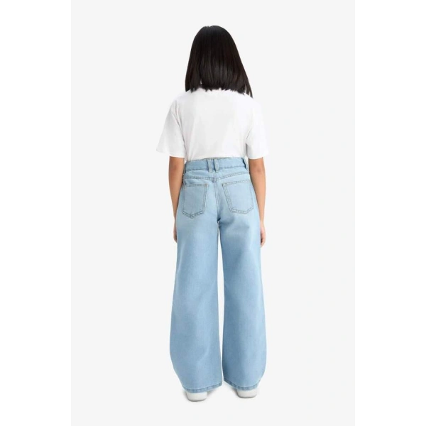 Defacto Straight Wide Standart Paça Jean Pantolon Kız Çocuk