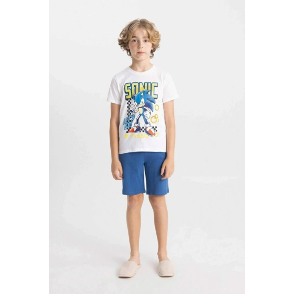 Defacto Erkek Çocuk Kısa Kollu Şortlu Pijama Takımı