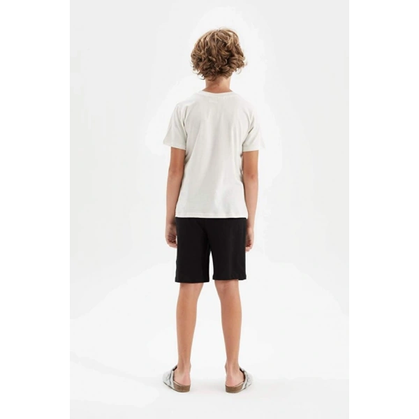 Defacto Erkek Çocuk Pijama Takımı Kısa Kollu Üst Şort