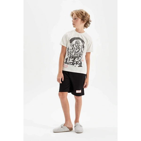 Defacto Erkek Çocuk Pijama Takımı Kısa Kollu Üst Şort