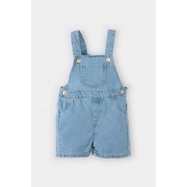 Defacto Erkek Bebek Kısa Salopet Jean Tulum