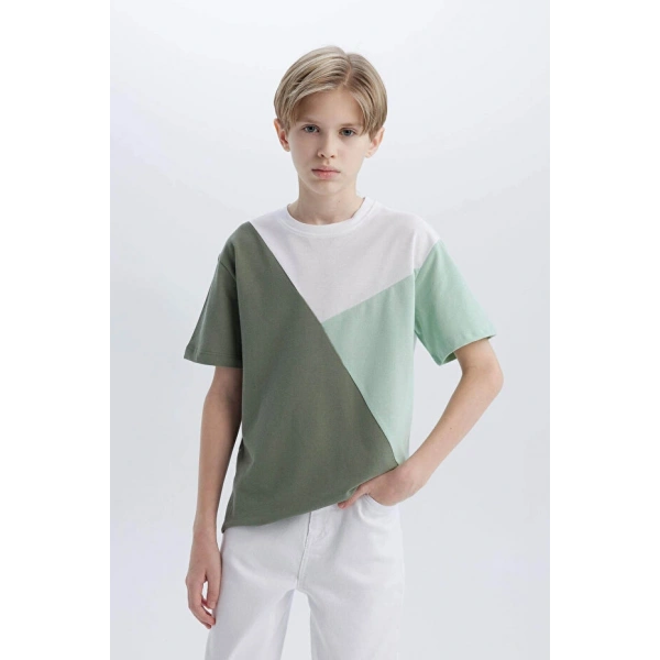 Defacto Kısa Kol Beyaz Erkek Çocuk T-Shirt