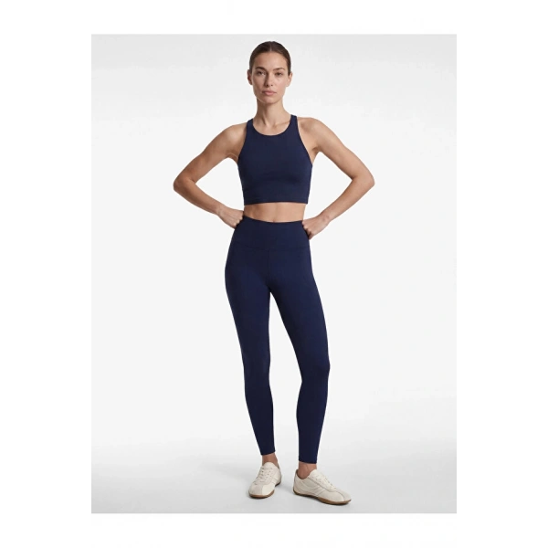 Koton Yüksek Bel Slim Fit Dikişli Spor Tayt