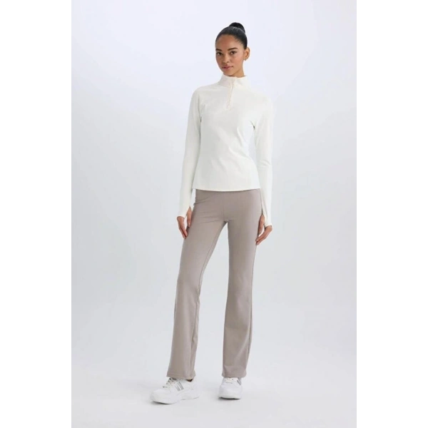 Defacto Flare Fit Toparlayıcı Yüksek Bel İspanyol Paça Sporcu Pantolon