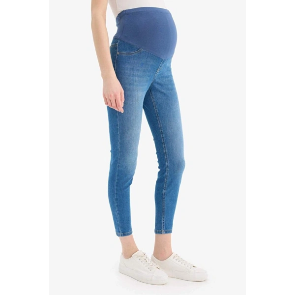 Defacto Dar Kalıp Normal Bel Ekstra Dar Paça Hamile Jean Pantolon