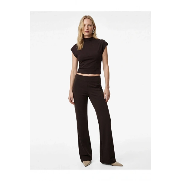 Koton Modal Karışımlı Slim Fit İspanyol Paça Tayt