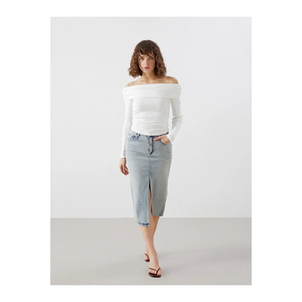LC Waikiki Dar Fit Kadın Jean Etek