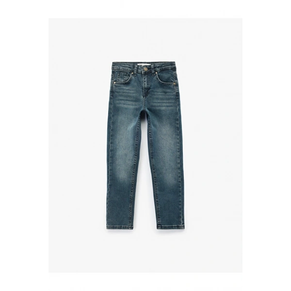 Koton Pamuklu Cep Detaylı Denim Pantolon - Straight Fit