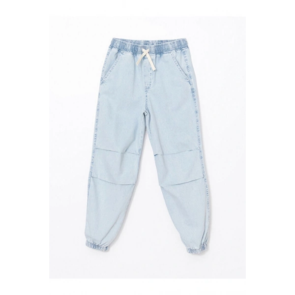 LC Waikiki İndigo Beli Lastikli Erkek Çocuk Jogger Jean Pantolon