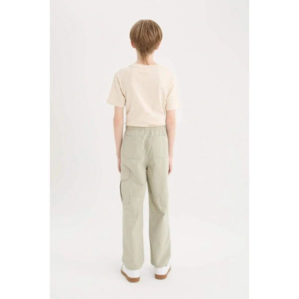 Defacto Loose Fit Standart Paça Gofre Dokulu Pantolon Erkek Çocuk