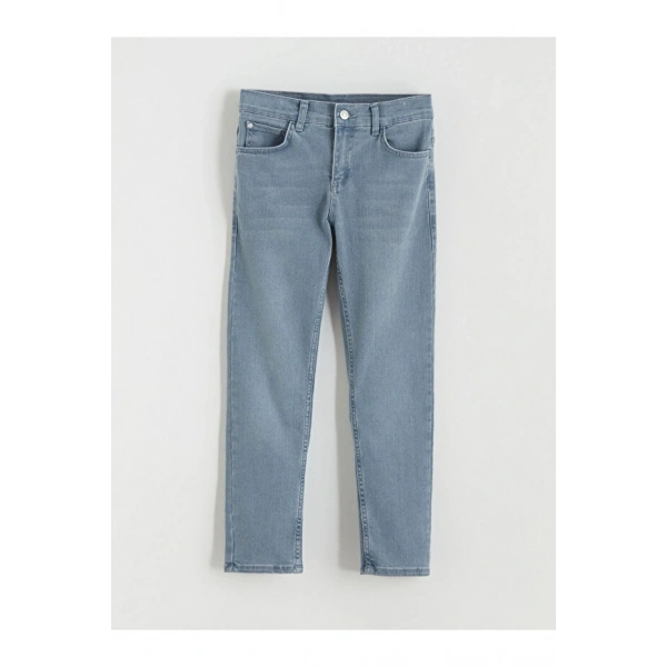 LC Waikiki Gri Slim Fit Erkek Çocuk Jean Pantolon